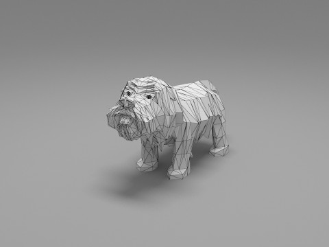Dog Low Poly 04 Modelo 3D