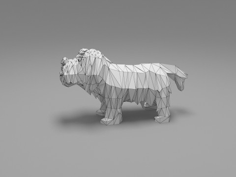 Dog Low Poly 04 Modelo 3D