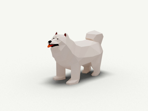 Dog Low Poly 05 3D 模型