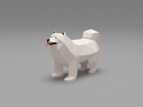 Dog Low Poly 05 3Dモデル