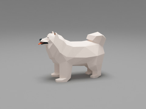 Dog Low Poly 05 3Dモデル