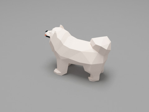 Dog Low Poly 05 3Dモデル