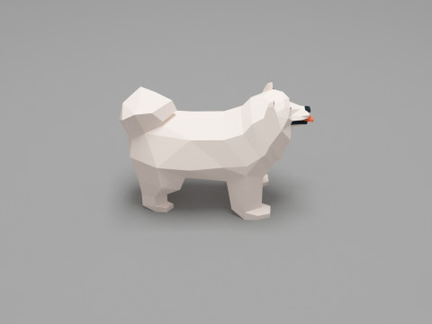 Dog Low Poly 05 3Dモデル