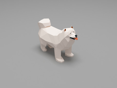 Dog Low Poly 05 3Dモデル