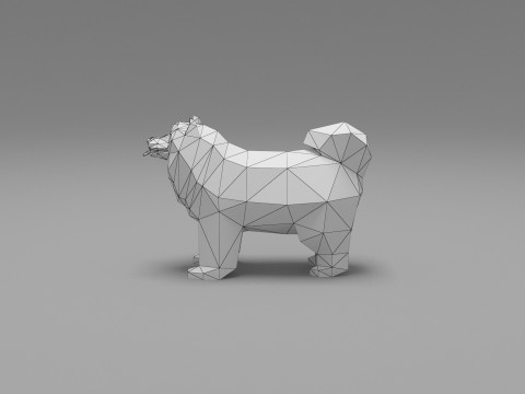 Dog Low Poly 05 3Dモデル