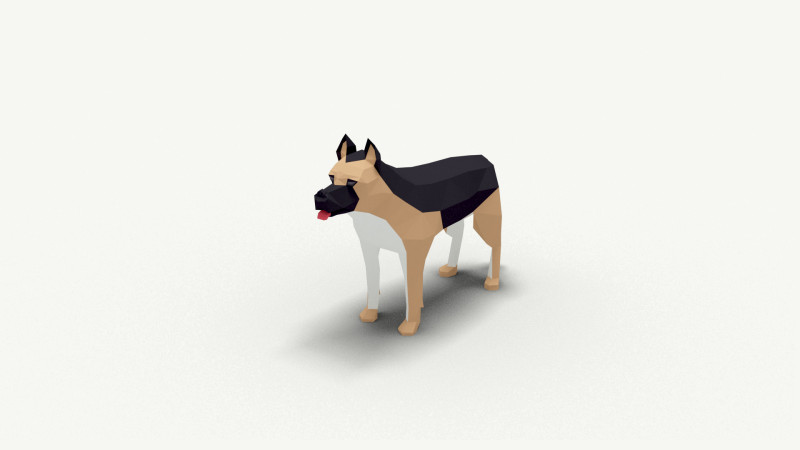 Dog low Poly 06 Modèle 3D .c4d .max .obj .3ds .fbx .stl .blend 