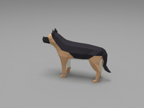 Dog low Poly 06 Modèle 3D