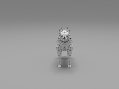 Dog low Poly 06 Modèle 3D