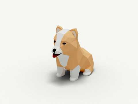 Dog Low Poly 07 3D 模型
