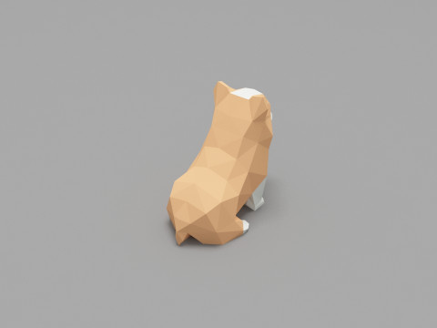 Dog Low Poly 07 3D Model
