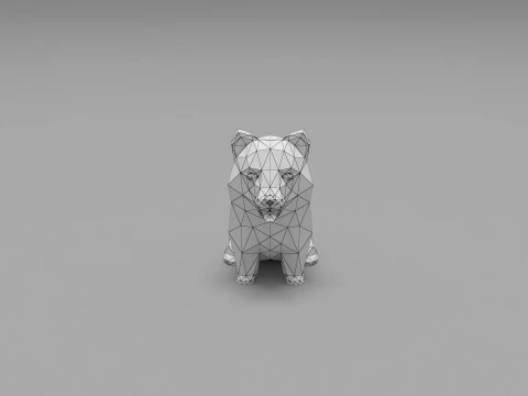 Dog Low Poly 07 3D Model