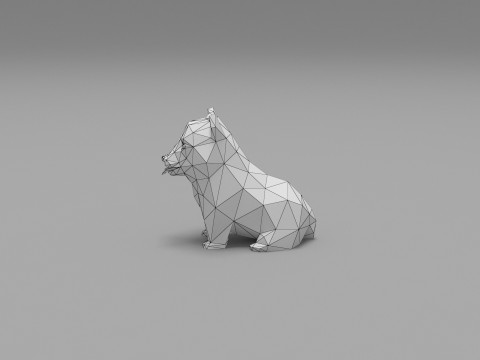 Dog Low Poly 07 3D Model