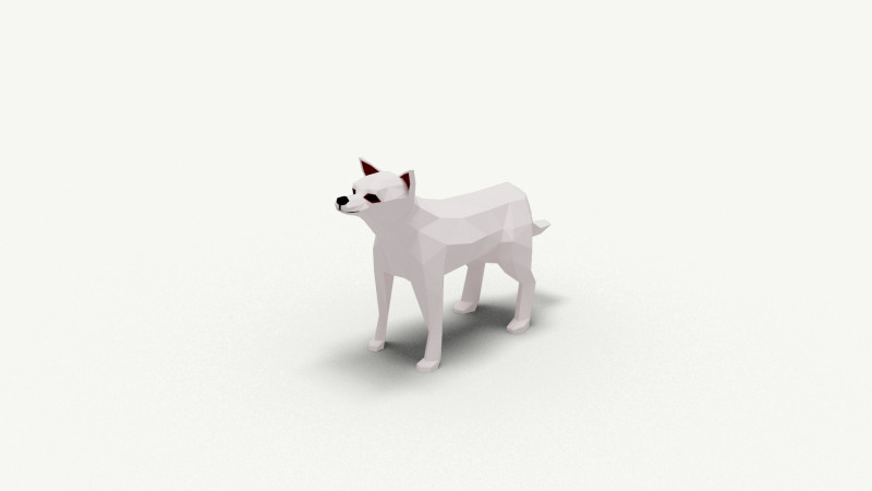Dog Low Poly 08 3Dモデル .c4d .max .obj .3ds .fbx .stl .blend 