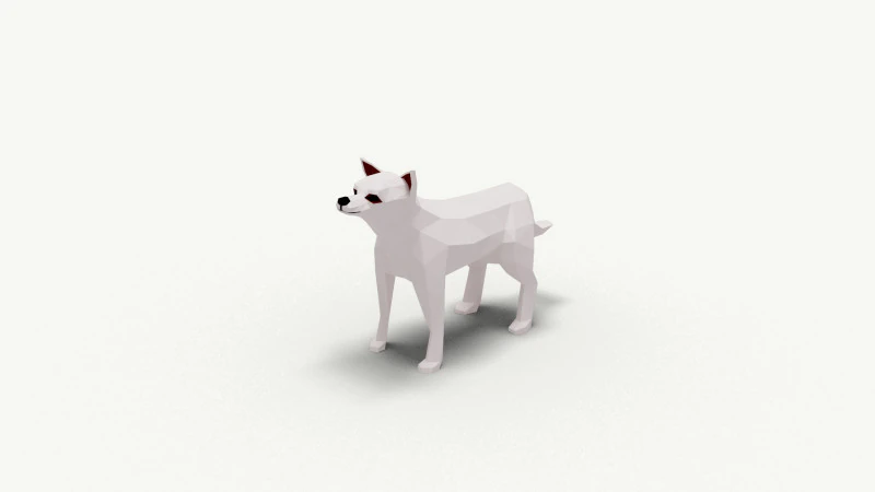 狗低聚 08 3D 模型 .c4d .max .obj .3ds .fbx .stl .blend 