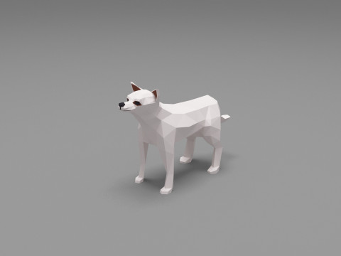 Dog Low Poly 08 3Dモデル