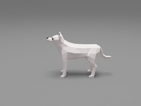 Dog Low Poly 08 3Dモデル