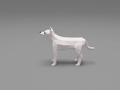 狗低聚 08 3D 模型