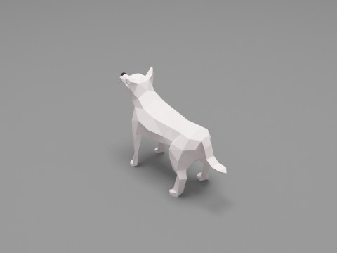 Dog Low Poly 08 3Dモデル