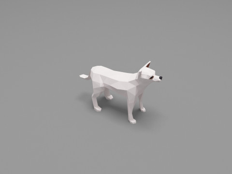 Dog Low Poly 08 3Dモデル