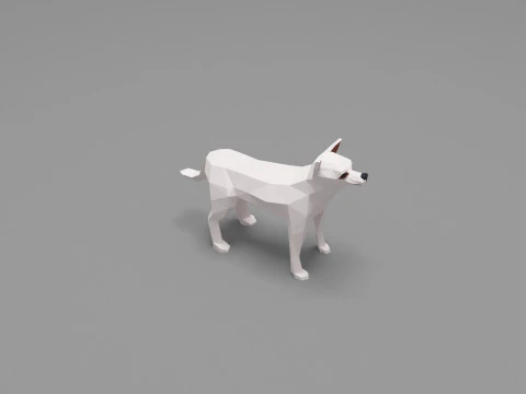 狗低聚 08 3D 模型