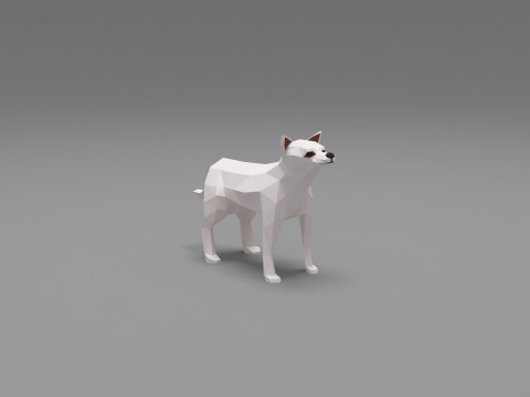 Dog Low Poly 08 3Dモデル