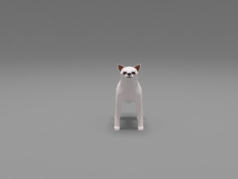 Dog Low Poly 08 3Dモデル