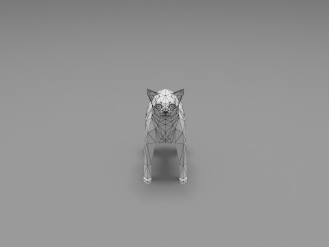 Dog Low Poly 08 3Dモデル