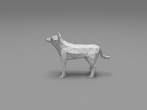 Dog Low Poly 08 3Dモデル