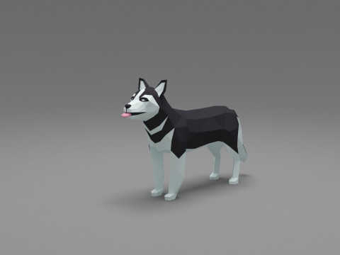Dog Low Poly 09 3D Model