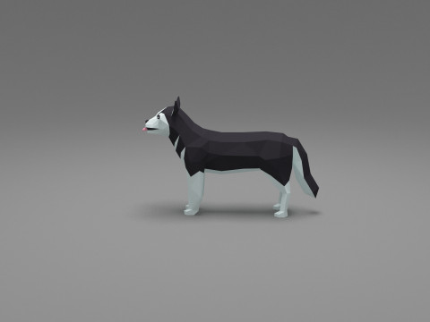 Dog Low Poly 09 3D Model