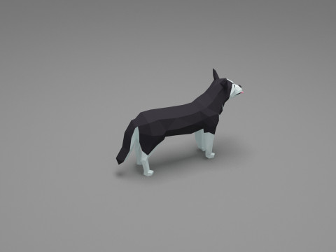 Dog Low Poly 09 3D Model