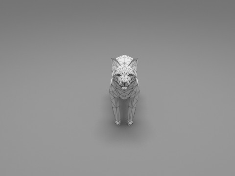 Dog Low Poly 09 3D Model