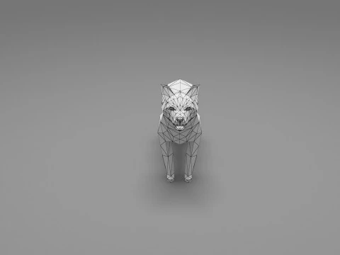 Pies Low Poly 09 Model 3D