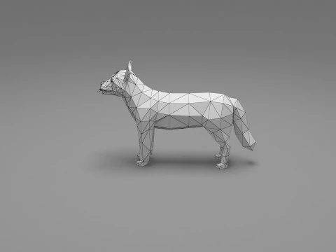 Pies Low Poly 09 Model 3D
