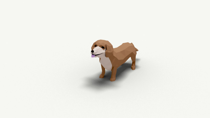 Dog Low Poly 10 Model 3D .c4d .max .obj .3ds .fbx .stl .blend 
