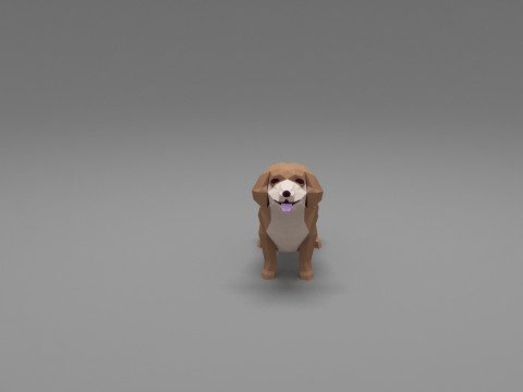 Dog Low Poly 10 Model 3D