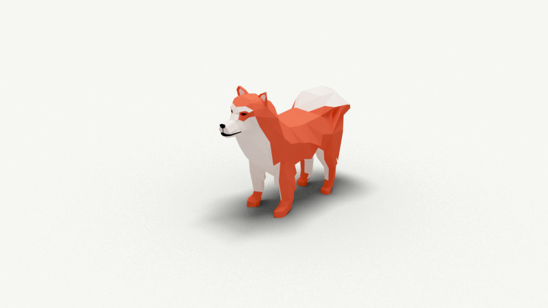 Dog Low Poly 11 3Dモデル .c4d .max .obj .3ds .fbx .stl .blend 