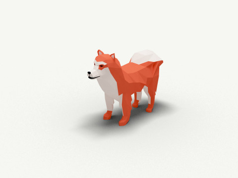 Dog Low Poly 11 3D 模型