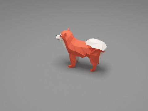 Dog Low Poly 11 3Dモデル