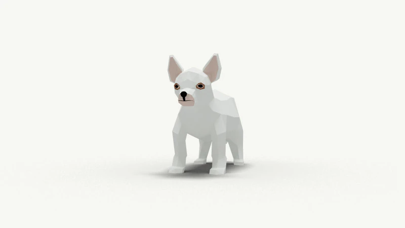 Dog Low Poly 12 3D Model .c4d .max .obj .3ds .fbx .stl .blend 