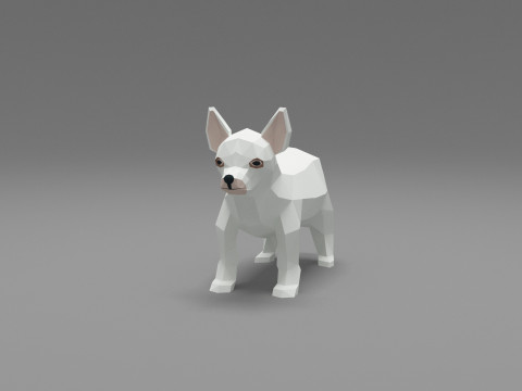 Dog Low Poly 12 Modello 3D