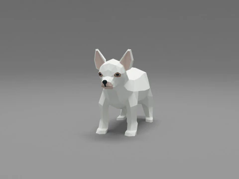 Dog Low Poly 12 3D Model