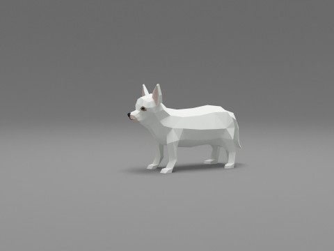 Dog Low Poly 12 Modello 3D