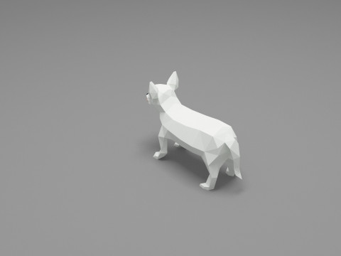 Dog Low Poly 12 Modello 3D