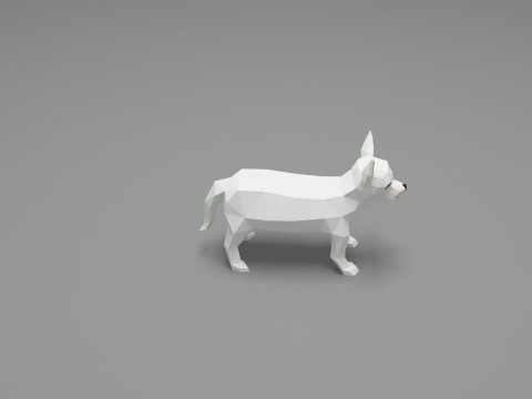 Dog Low Poly 12 Modello 3D