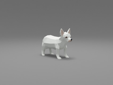 Dog Low Poly 12 Modello 3D