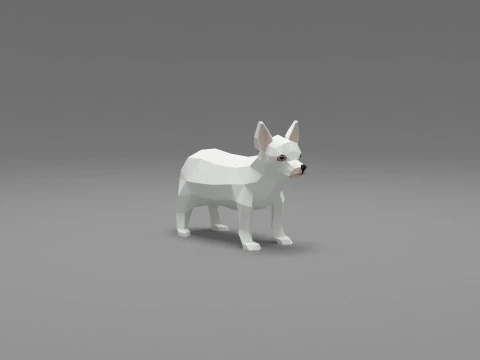 Dog Low Poly 12 3D Model