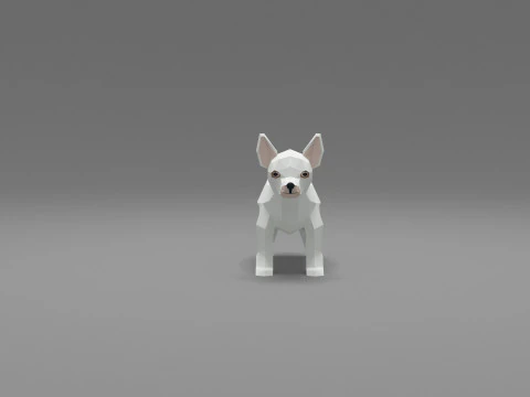 Dog Low Poly 12 3D Model