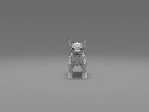 Dog Low Poly 12 3D Model