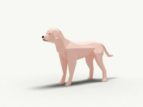 12 собак lowpoly 3D Модель